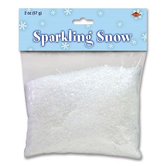 Club Pack of 12 White Sparkling Snow Christmas Party Confetti Bags 2oz.