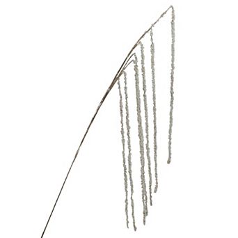 25" Artificial Ivory Beaded Weeping Twig Christmas Spray