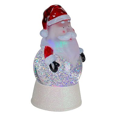 7" LED Lighted Color Changing Santa Christmas Snow Globe