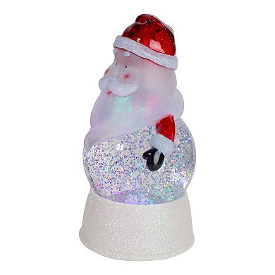 7" LED Lighted Color Changing Santa Christmas Snow Globe
