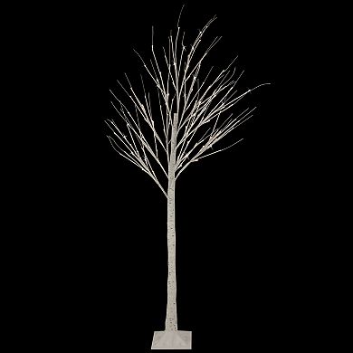 6' LED Lighted White Christmas Twig Tree - Warm White Lights