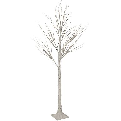 6' LED Lighted White Christmas Twig Tree - Warm White Lights