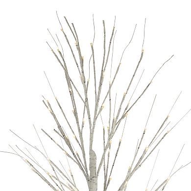6' LED Lighted White Christmas Twig Tree - Warm White Lights