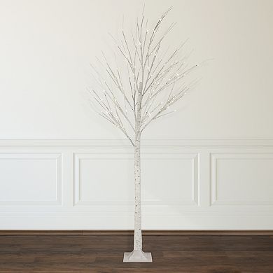 6' LED Lighted White Christmas Twig Tree - Warm White Lights