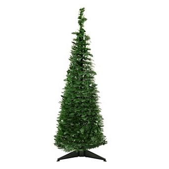 4' Green Tinsel Pop-Up Artificial Christmas Tree Unlit