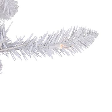 9' Pre-Lit Rapids White Pine Pencil Artificial Christmas Tree  Clear Lights