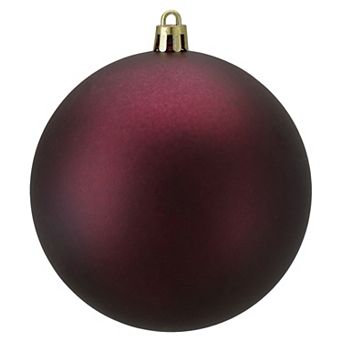 Matte Burgundy Shatterproof Christmas Ball Ornament 4" (100mm)