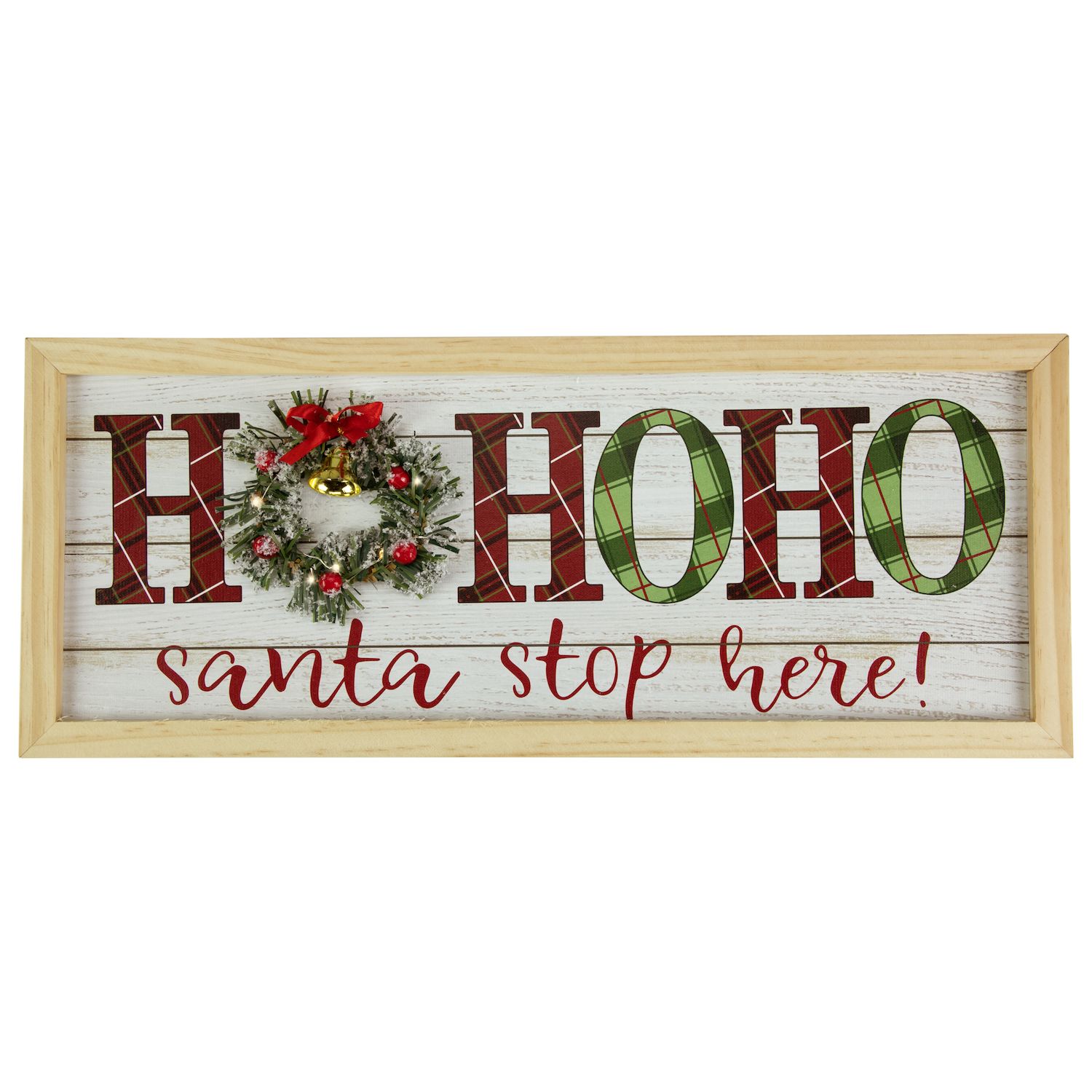 Santa please stop here, Boho Christmas Present Decor, Holiday