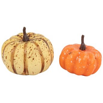10 pc Autumn Harvest Artificial Pumpkin Acorn and Leaf Decoration Set