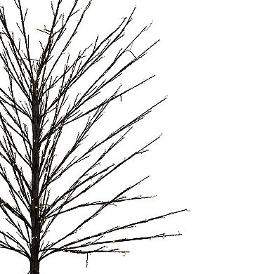 5' Black LED Lighted Christmas Twig Tree - Warm White Lights