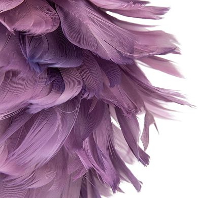 5.5" Layered Purple Feather Christmas Ball Ornament