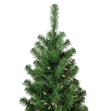 16' Pre-Lit Pendleton Spruce Slim Artificial Christmas Tree Clear Lights