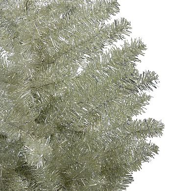 4.5' Metallic Sheer Champagne Artificial Tinsel Christmas Tree - Unlit