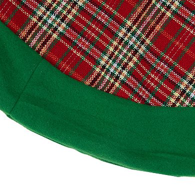 24" Green and Red Tartan Christmas Tree Skirt