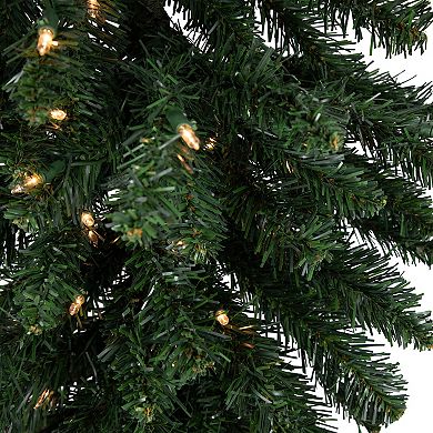3' Pre-Lit Buffalo Fir Artificial Christmas Wall or Door Tree - Clear Dura Lights