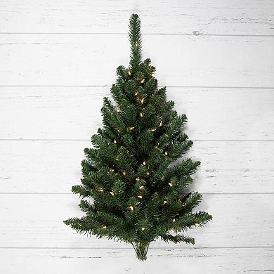 3' Pre-Lit Buffalo Fir Artificial Christmas Wall or Door Tree - Clear Dura Lights