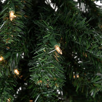 3' Pre-Lit Buffalo Fir Artificial Christmas Wall or Door Tree - Clear Dura Lights