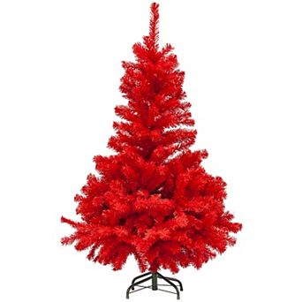 4' Scarlett Red Pine Artificial Christmas Tree Unlit