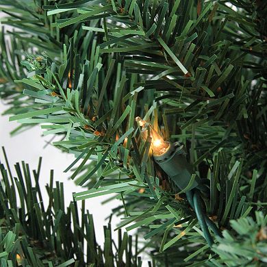 4.5' Pre-lit Full Buffalo Fir Artificial Christmas Tree - Clear Lights