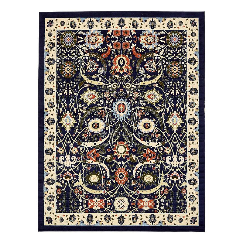 Unique Loom Cape Cod Espahan Rug, Blue, 9X12 Ft