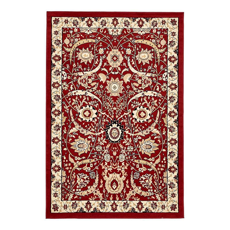 Unique Loom Cape Cod Espahan Rug, Red, 10X13 Ft