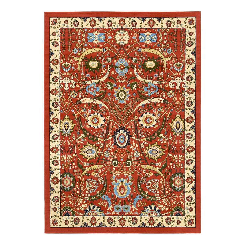 Unique Loom Cape Cod Espahan Rug, Orange, 9X12 Ft