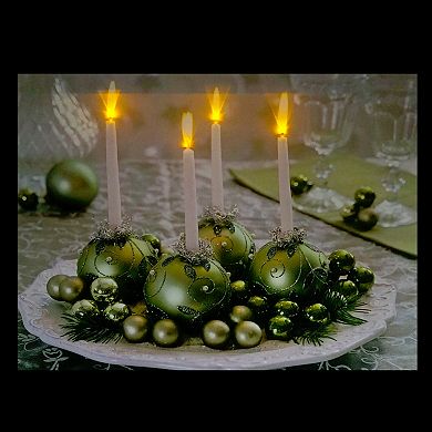 LED Lighted Sparkling Ornament Centerpiece Christmas Canvas Wall Art 11.75" x 15.75"