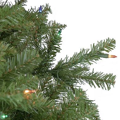9' Pre-Lit Rockwood Pine Artificial Christmas Tree Multi Lights