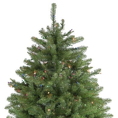 9' Pre-Lit Rockwood Pine Artificial Christmas Tree Multi Lights