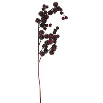 41" Red Pine Ball Artificial Christmas Spray