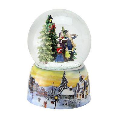 6" Christmas Carolers Winter Scene Musical Snow Globe