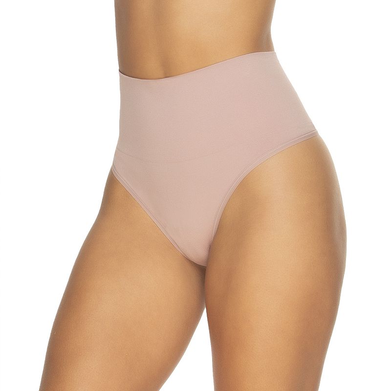 Women's Jezebel Fusion Waist Shaping Thong Panty 4198P1, Size: Small, Pink  Rtn