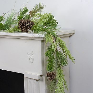 5' Mixed Pine with Pine Cones Artificial Christmas Garland - Unlit