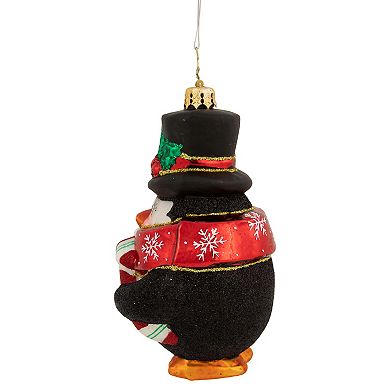 Christopher Radko Flightless Yet Fashionable Penguin Glass Christmas Ornament 1020742