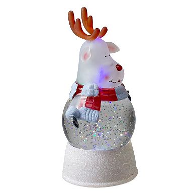8" LED Lighted Reindeer Christmas Snow Globe