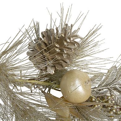 6' x 9" Pomegranate and Apple Pine Needle Artificial Christmas Garland - Unlit