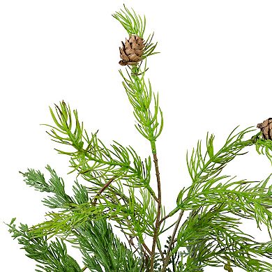 2' Potted Mixed Pine Cedar and Twig Artificial Christmas Tree - Unlit
