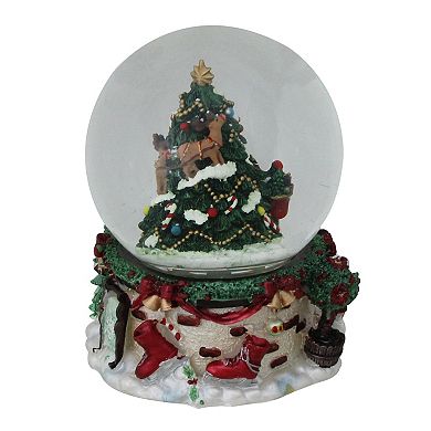 6.75" Christmas Tree and Santa Claus Musical Snow Globe