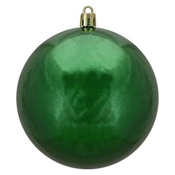 Xmas Green Shatterproof Shiny Christmas Ball Ornament 4" (100mm)
