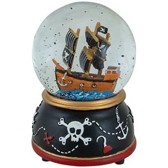 5" Children's Musical Pirate Ship at Sea Snow Globe
