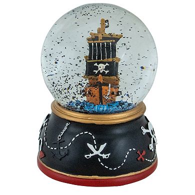 5" Children's Musical Pirate Ship at Sea Snow Globe