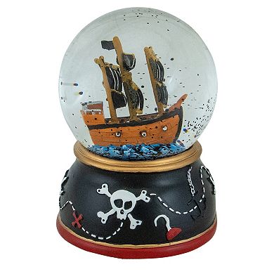5" Children's Musical Pirate Ship at Sea Snow Globe