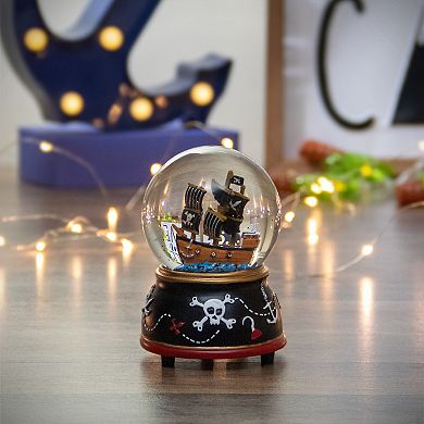 5" Children's Musical Pirate Ship at Sea Snow Globe