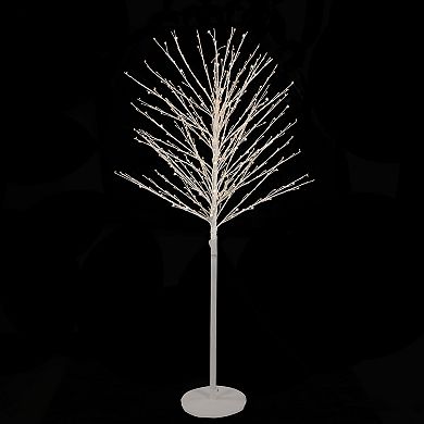 5' White LED Lighted Christmas Twig Tree - Warm White Lights