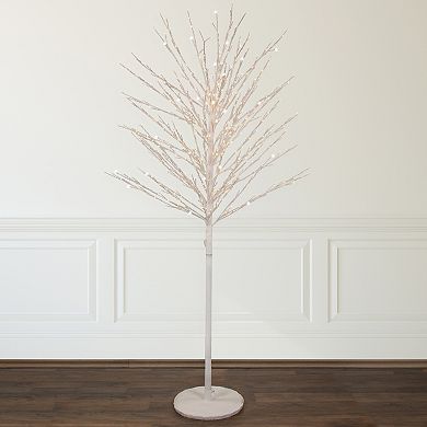 5' White LED Lighted Christmas Twig Tree - Warm White Lights