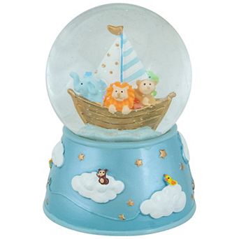 5" Children's Blue Sleepy Time Musical Snow Globe