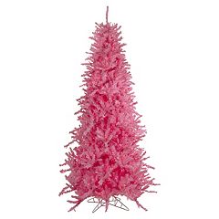 Northlight 2' Pre-Lit Woodbury White Pine Slim Artificial Christmas Tree  Pink Lights