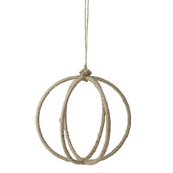 Beige Wrapped Oval Christmas Hanging Ornament 19" (480mm)