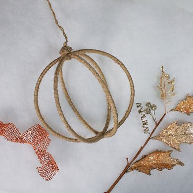 Beige Wrapped Oval Christmas Hanging Ornament 19" (480mm)