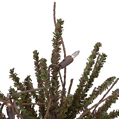18" Pre-Lit Potted Warsaw Twig Artificial Christmas Tree - Clear Lights